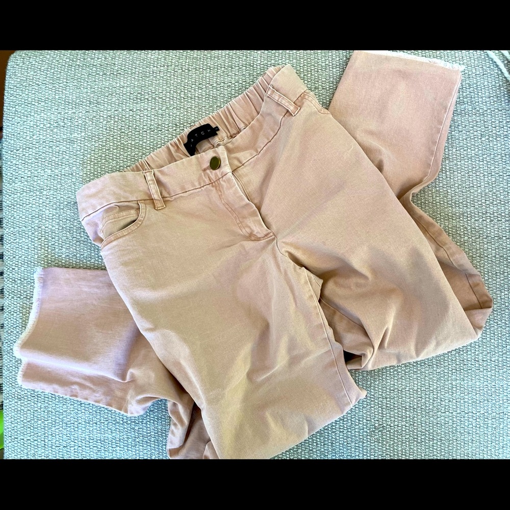 Hatch - The Carson Pant with raw hem, blush pink